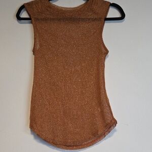 Free People Sparkling Bronze Tank Top